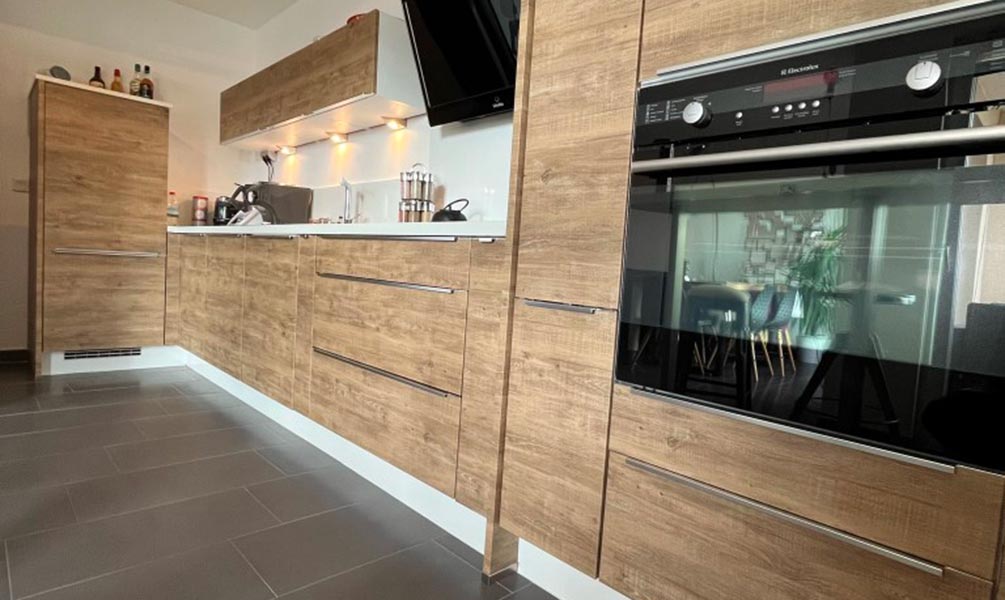 Après rénovation cuisine effet bois